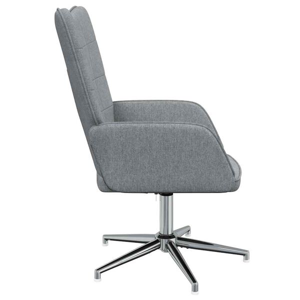 vidaXL Vilstol ljusgr&aring; tyg