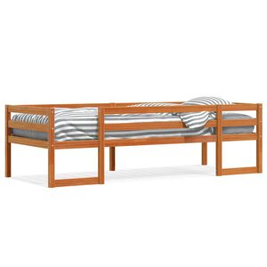 vidaXL S&auml;ngram f&ouml;r barns&auml;ng vaxad brun 80x200 cm massiv furu
