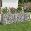 vidaXL Gabion upph&ouml;jd s&auml;ng Silver 200 x 50 x 60 cm Galvaniserat St&aring;l