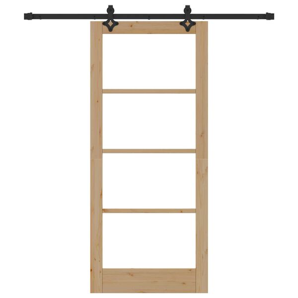 vidaXL Skjutd&ouml;rr ORKDAL Naturlig och svart 86 x 198,5 cm