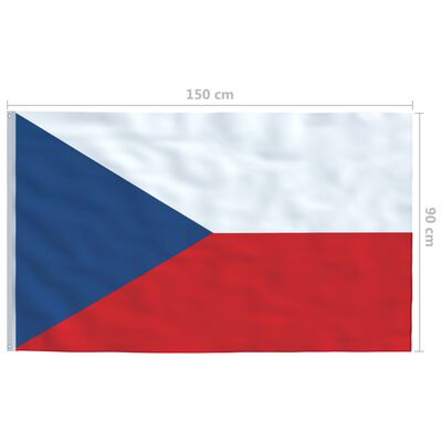 vidaXL Tjeckiens flagga 90x150 cm