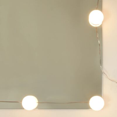 vidaXL Spegelskåp med LED rökfärgad ek 76x15x55 cm