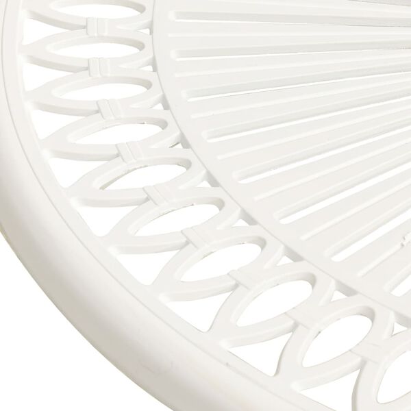 vidaXL Trädgårdsbord vit 62x62x65 cm gjuten aluminium