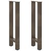 vidaXL Konsolbordsben naturst&aring;l 2 st 38x(72-73) cm st&aring;l