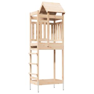 vidaXL Lekstapel Brun 52,5 x 85 x 238 cm Massiv furu