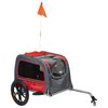 Animal Boulevard Cykelvagn f&ouml;r husdjur M 130x63x78 cm r&ouml;d och gr&aring;