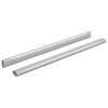 vidaXL Kl&auml;dst&aring;ng 2 pcs Silver 764 x 15 x 29 mm Aluminiumlegering
