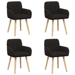 vidaXL Matstolar 4 st Boucl&eacute; Svart 59 x 56,5 x 85 cm