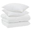 vidaXL Vinter T&auml;cke med kudde 3 st Vit Mikrofiber