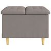 vidaXL Knappstool med kudde Taupe 60 x 60 x 45 cm tyg