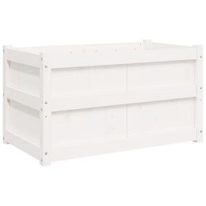 vidaXL Odlingsl&aring;da 90x50x50 cm vit massiv furu