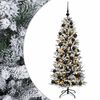 vidaXL Konstgjord julgran med julkulor 150 cm 150 LED-lampor Varmvit