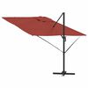 vidaXL Roma Parasol Röd 286 x 285 x 265 cm Polyester och aluminium