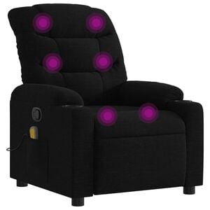 vidaXL Massagef&aring;t&ouml;lj svart tyg