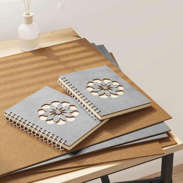 vidaXL Dekorpaneler 12 pcs Betonggrå 40 x 60 x 0.3 cm Konstruerat trä