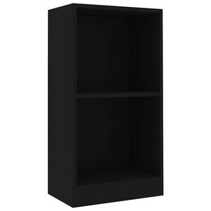 vidaXL Bokhylla svart 40x24x75 cm konstruerat tr&auml;