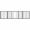 vidaXL Hundgrind 4 pcs Svart 100 x 100 cm Galvaniserat St&aring;l
