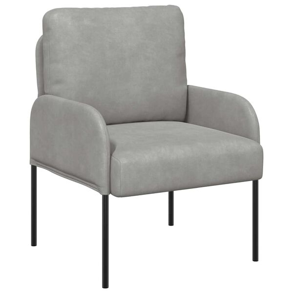 vidaXL Soffor med kudde 55cm Ljusgr&aring; Plywood