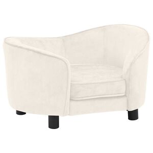 vidaXL Hundsoffa naturvit 69x49x40 cm plysch