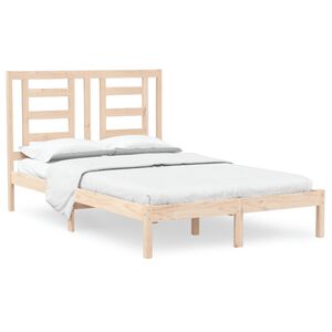 vidaXL S&auml;ngram massivt tr&auml; 120x190 cm