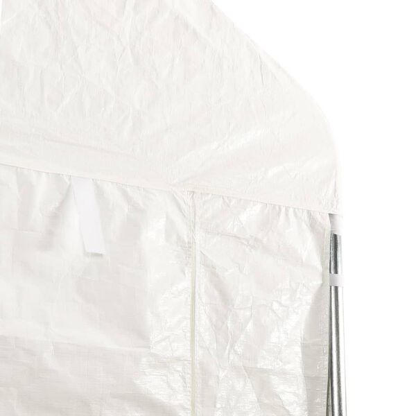 vidaXL Paviljong med tak vit 5,88x2,23x3,75 m polyeten