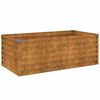 vidaXL Upph&ouml;jd tr&auml;dg&aring;rdsb&auml;dd 100x50x36 cm cortenst&aring;l