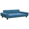 vidaXL Barnsoffa bl&aring; 100x54x33 cm sammet