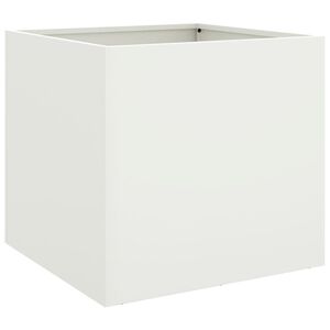vidaXL Odlingsl&aring;da vit 49x47x46 cm kallvalsat st&aring;l