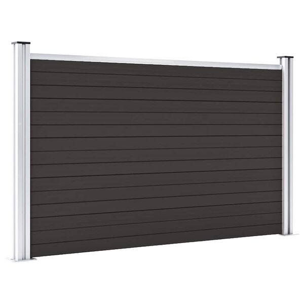 vidaXL Staketpanel WPC 180x105 cm svart