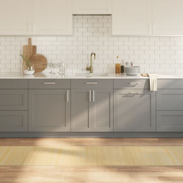 vidaXL Matta rektangul&auml;r ljus naturlig 60x400 cm bambu