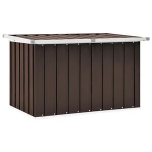 vidaXL F&ouml;rvaringsl&aring;da f&ouml;r tr&auml;dg&aring;rden brun 109x67x65 cm