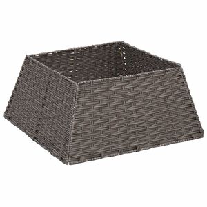 vidaXL Jultr&auml;dskrage Fyrkantig Gr&aring; 50 x 50 x 25 cm konstrotting
