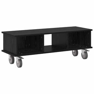 vidaXL TV-b&auml;nk 100 x 35 x 35 cm Svart Ek Konstruerat tr&auml;