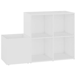 vidaXL Skosk&aring;p vit 105x35,5x70 cm konstruerat tr&auml;