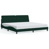 vidaXL Bed Frame with LED without Mattress Dark Green 200x200 cm Velvet