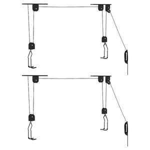 vidaXL Cykellyft med takf&auml;ste 2 st 20 kg