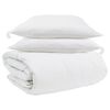 vidaXL T&auml;ckeset med kudde 3 pcs Vit Dunfj&auml;der