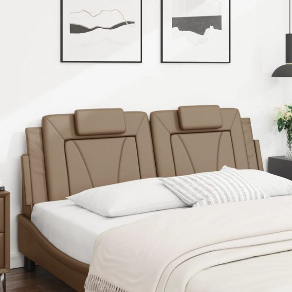 vidaXL Headboard Cushion "Viana" Cappuccino 160 cm Faux Leather