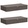 vidaXL F&ouml;rvaringsl&aring;da 2 st Non-woven tyg 100 x 50 x 18 cm 90 l Gr&aring;