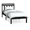 vidaXL S&auml;ngram massiv furu 90x190 cm svart