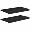 vidaXL F&ouml;nsterbr&auml;dor 2 st Svart 70 x 40 x 2 cm Massivt boktr&auml;