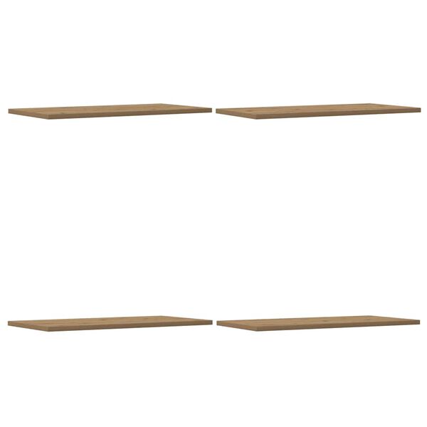 vidaXL V&auml;gghyllor 4 st artisan ek 60x30x1,5 cm konstruerat tr&auml;