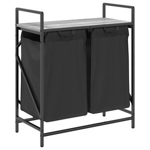 vidaXL Tv&auml;ttkorg 2 fack med hylla gr&aring; sonoma