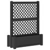 vidaXL Stor blomkruka med spalj&eacute; Antracit 99,5 x 43 x 133,5 PP