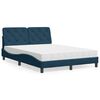 vidaXL Bed with Mattress Blue 140x190 cm Velvet
