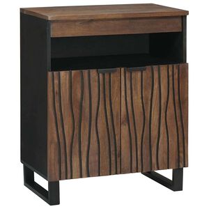 vidaXL Sideboard med l&aring;da Brun 60 x 33 x 75 cm massivt mangotr&auml;