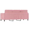 vidaXL 3-sitssoffa rosa 180 cm sammet