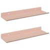 vidaXL Flytande hylla V&auml;ggmonterad 2 pcs Rosa 30 x 9 x 2,5 cm St&aring;l