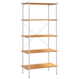vidaXL Hyllenhet med 5 hyllplan vit och ek 80x40x163 cm