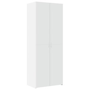 vidaXL H&ouml;gsk&aring;p vit 70x42,5x185 cm konstruerat tr&auml;